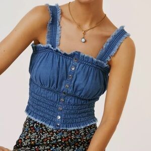 Pilcro Ruched Cami Tank Top Small NWT Anthropologie